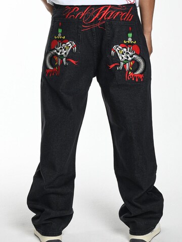 Loosefit Jeans di Ed Hardy in nero