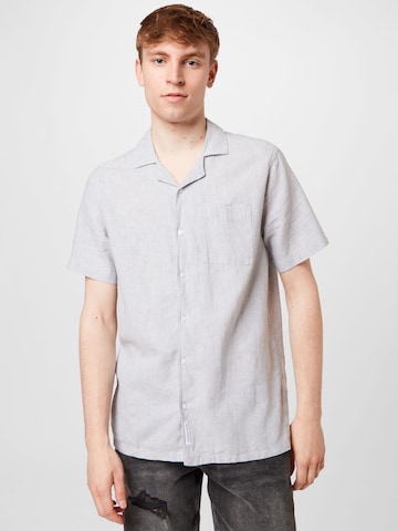 HOLLISTER Regular fit Button Up Shirt in Grey: front
