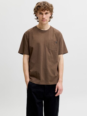 JACK & JONES Shirt 'JJEDover' in Bruin: voorkant