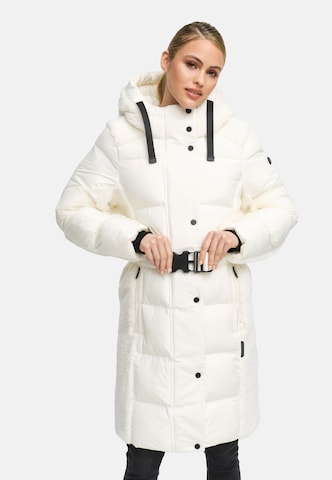 NAVAHOO Wintermantel in Wit: voorkant