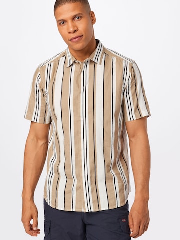 Only & Sons Regular fit Overhemd 'KETAN' in Beige: voorkant