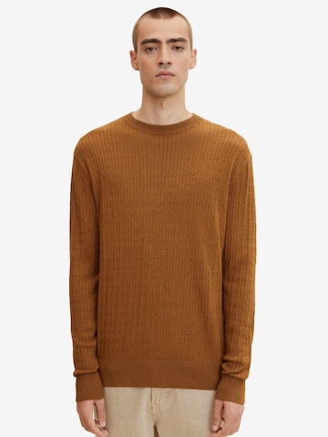 TOM TAILOR Sweater in Brown: front