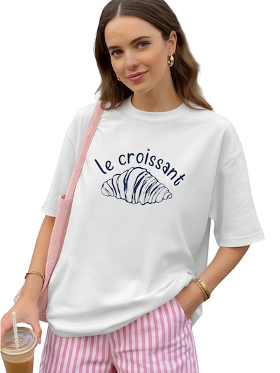 GORHEY T-shirt en blanc, Vue avec produit