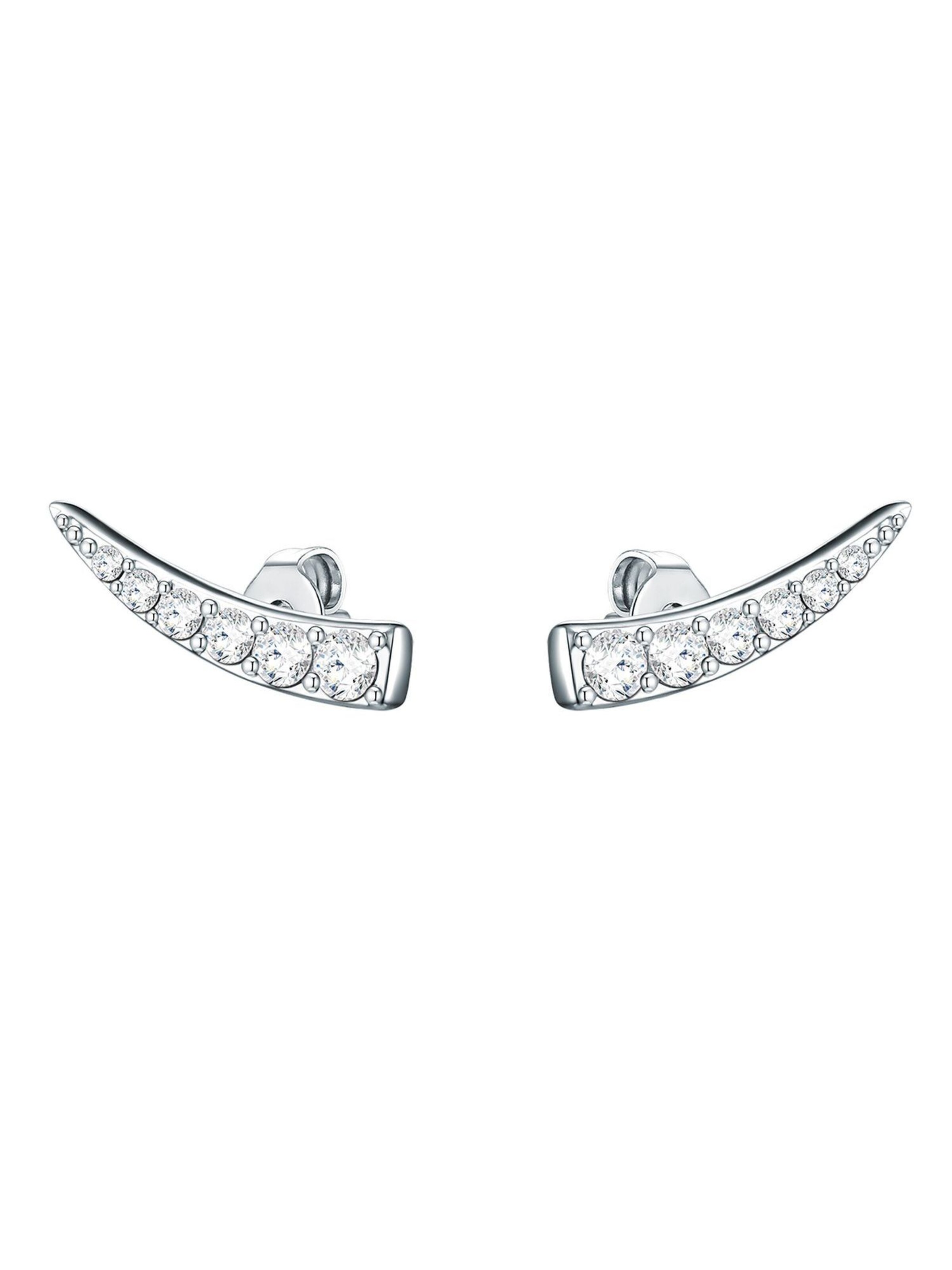 Lulu & Jane Earrings in Silver: front
