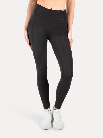 Smilodox Slimfit Leggings ' Kenna ' in Schwarz: Vorderseite