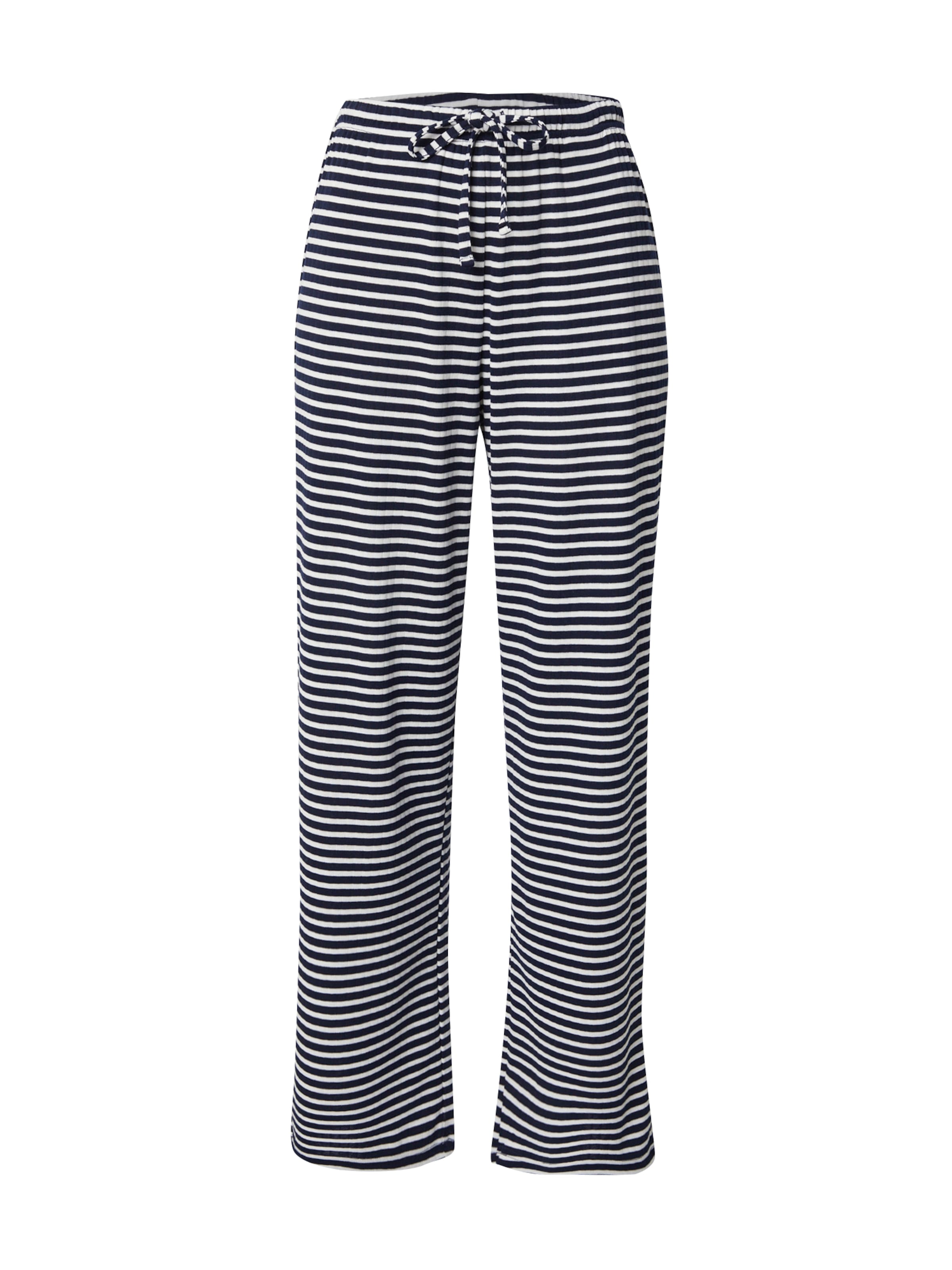 PIECES Trousers 'PCSoffi' in Navy / White, Item view