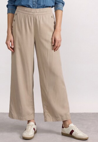 STREET ONE Wide leg Pants 'Emee' in Beige: front