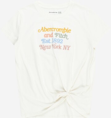 T-Shirt Abercrombie & Fitch en blanc : devant