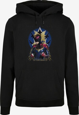 ABSOLUTE CULT Sweatshirt 'Captain Marvel - Jet' in Zwart: voorkant