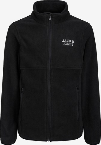 Jack & Jones Junior Fleece Jacket 'POWER' in Black: front