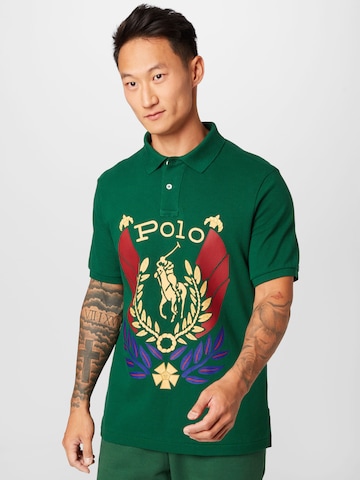 Polo Ralph Lauren Тениска в зелено: отпред