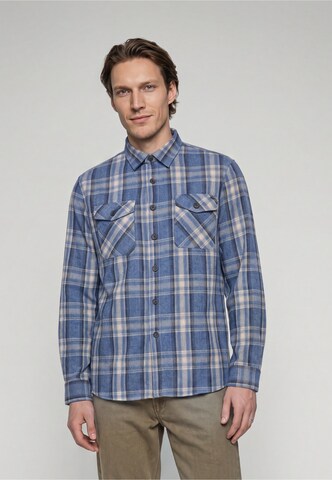 INDICODE JEANS Regular fit Button Up Shirt 'Stanlei' in Blue: front