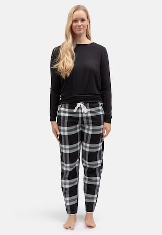 Cyberjammies - Pantalón de pijama 'Polar Drift' en negro: frente