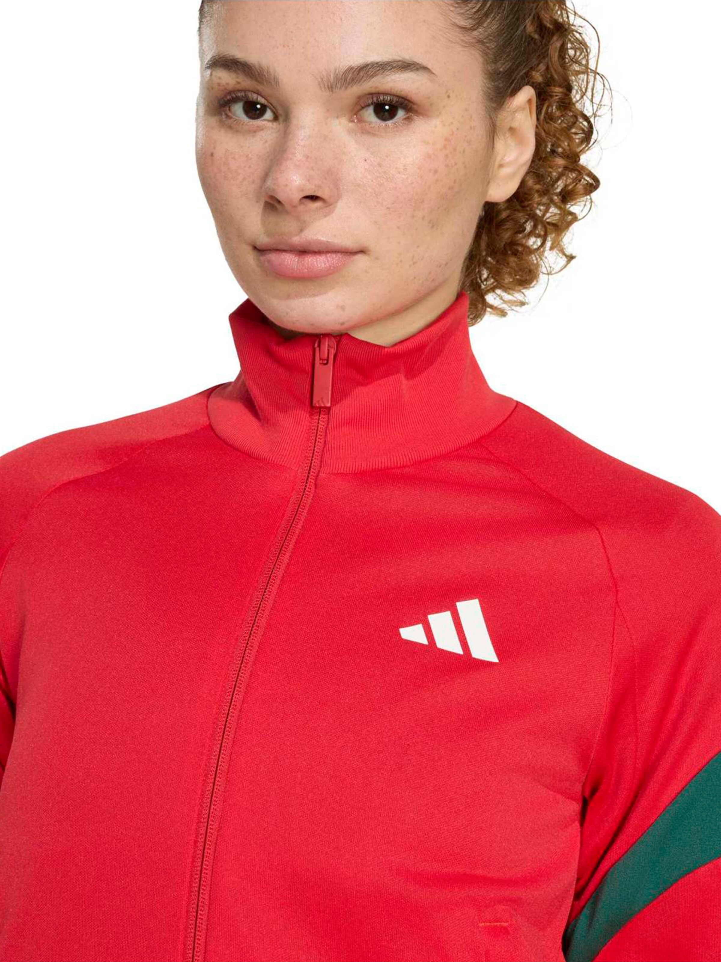 Bluză cu fermoar sport 'HER' de la ADIDAS SPORTSWEAR pe roșu