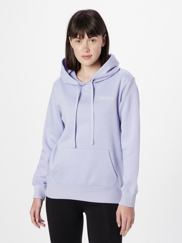 SKECHERS Sportief sweatshirt in Lila: voorkant