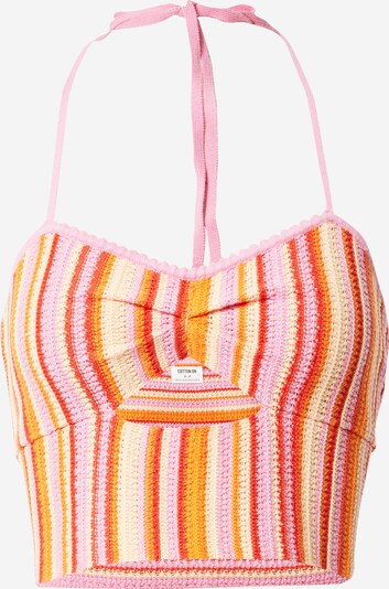 Cotton On Tops en tricot en jaune clair / orange / rose / rouge, Vue avec produit