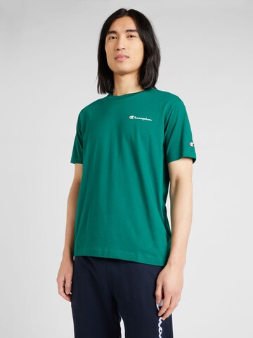 Champion Authentic Athletic Apparel Тениска в зелено: отпред