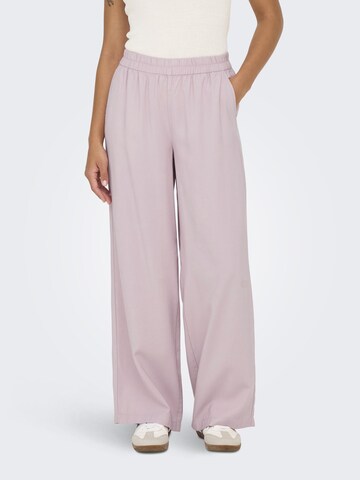 ONLY Loose fit Trousers 'ONLARIS' in Purple: front