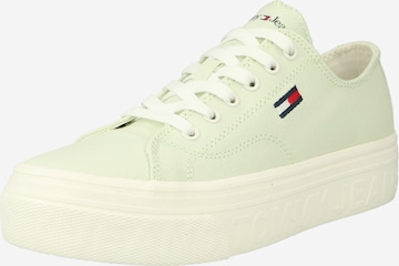 Tommy Jeans Sneakers laag in Groen: voorkant