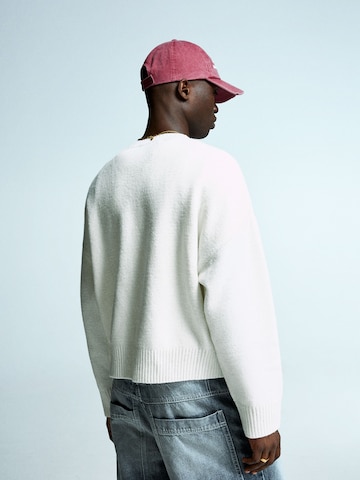 Bershka Neulepaita värissä valkoinen
