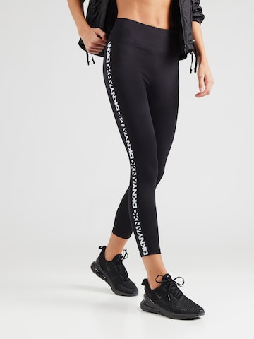 DKNY Performance Skinny Sportsbukser i sort: forside