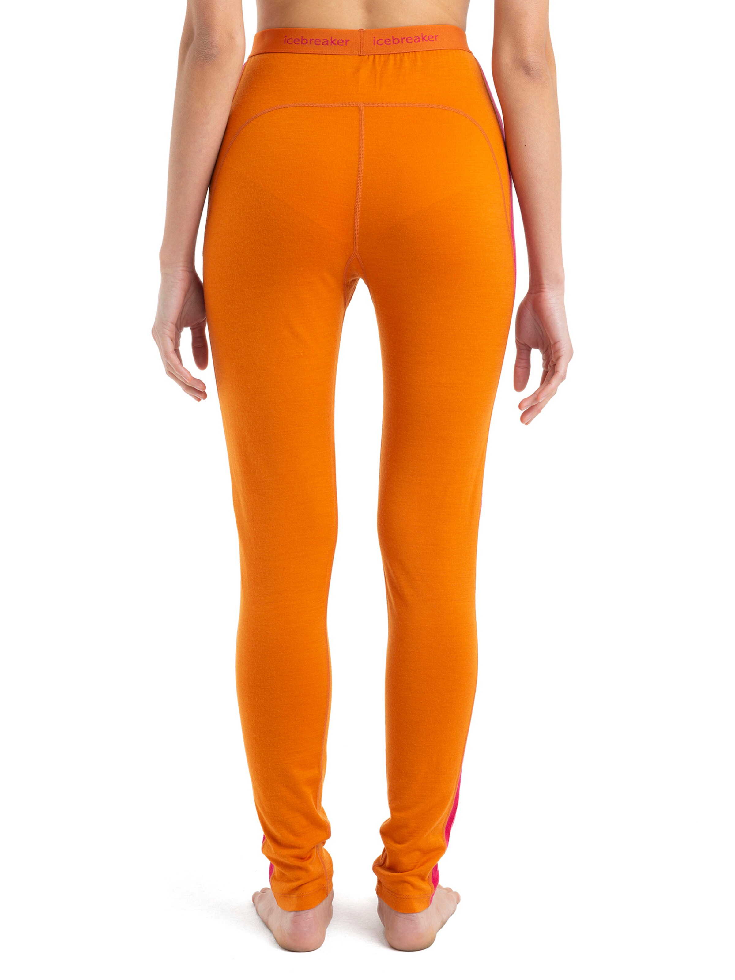 ICEBREAKER Skinny Sporthose '200 Oasis' in Orange