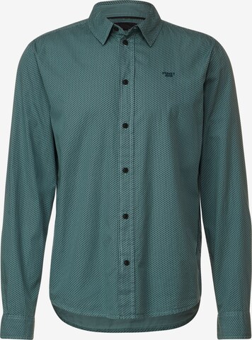 Street One MEN Regular fit Button Up Shirt in Green: front