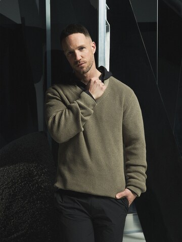 DAN FOX APPAREL Sweater 'Bilal' in Brown