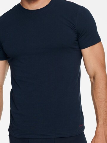 Henderson Shirt 'Elastisches Baumwoll-T-Shirt mit Rundhals, Bosco L' in Blauw