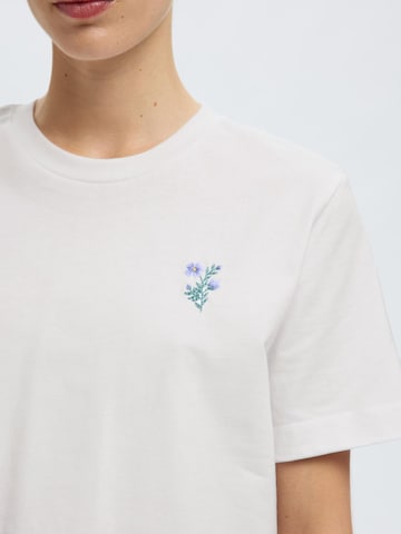 T-shirt SELECTED FEMME en blanc