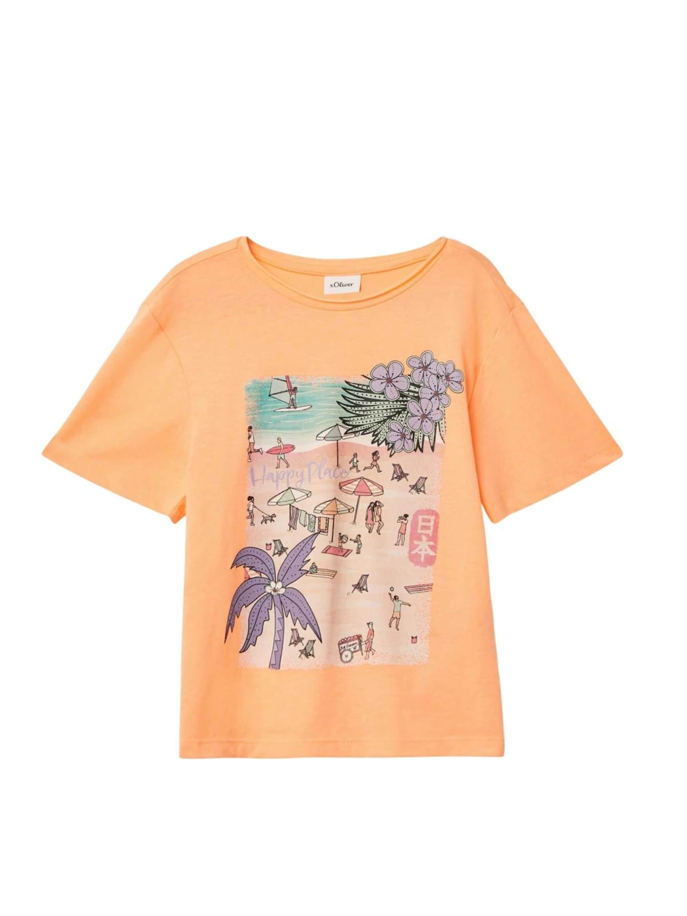 s.Oliver Shirt in Oranje: voorkant