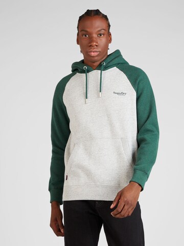 Superdry Sweatshirt 'ESSENTIAL' in Grijs: voorkant