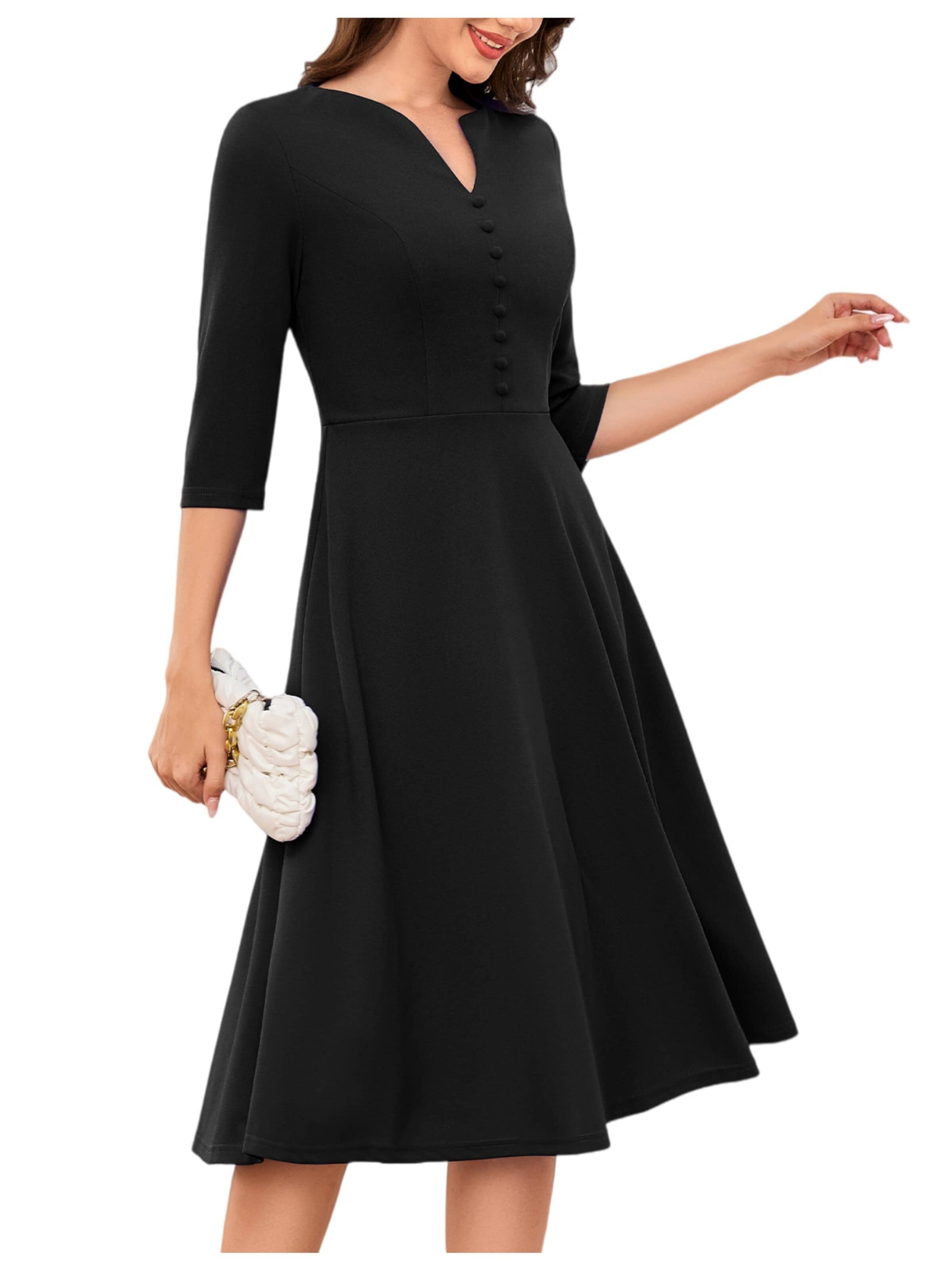 Zapaka Cocktail Dress in Black