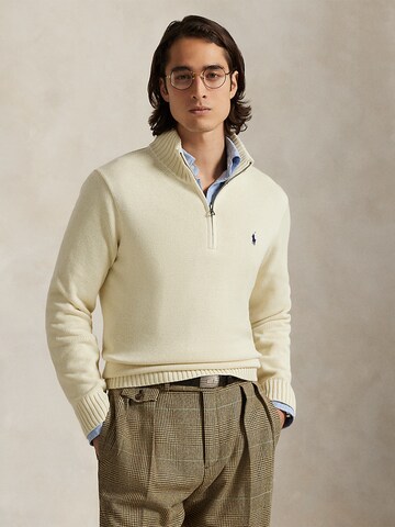 Pull-over Polo Ralph Lauren en beige : devant