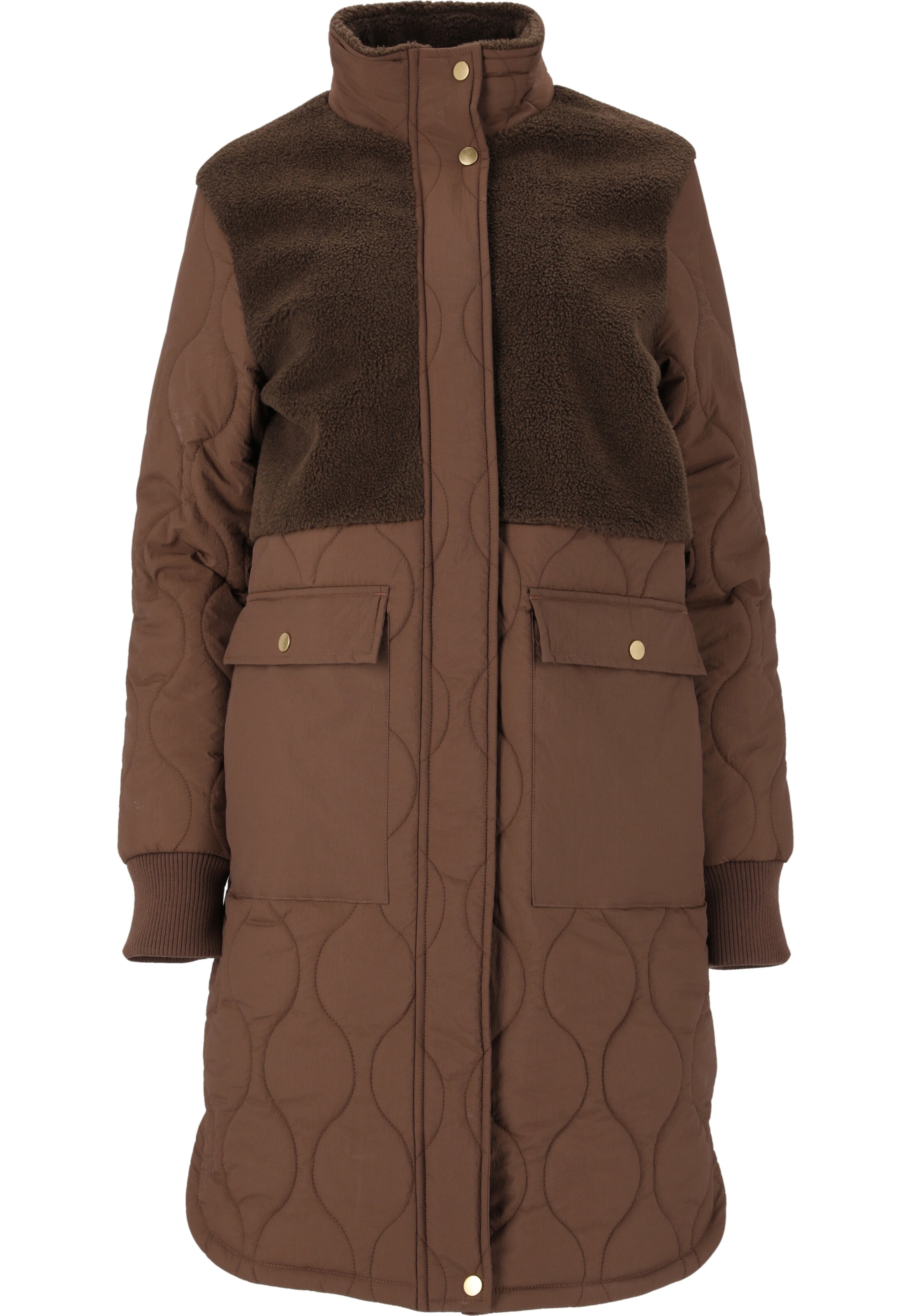 Weather Report Outdoormantel 'Hollie' in Bruin: voorkant