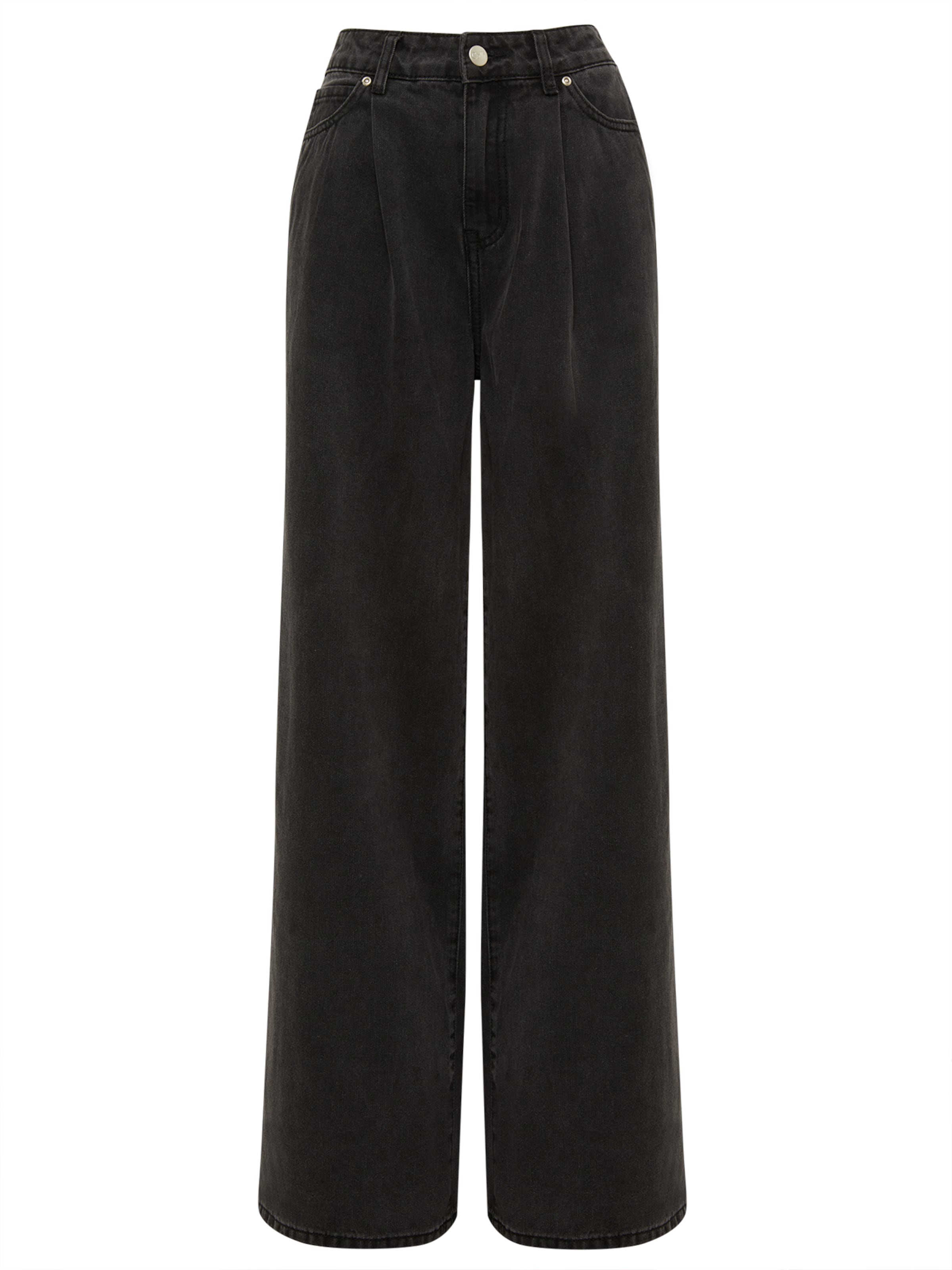 Calli Широкий Джинсы в Черный: спереди