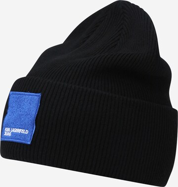 KARL LAGERFELD JEANS Beanie in Black: front