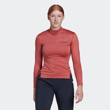 ADIDAS TERREX Functioneel shirt in Rood: voorkant