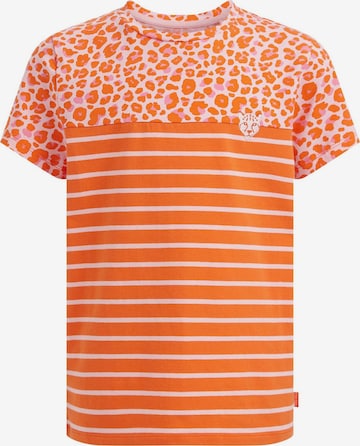 T-Shirt WE Fashion en orange : devant