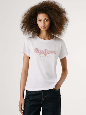 T-shirt 'BECKY' Pepe Jeans en blanc : devant
