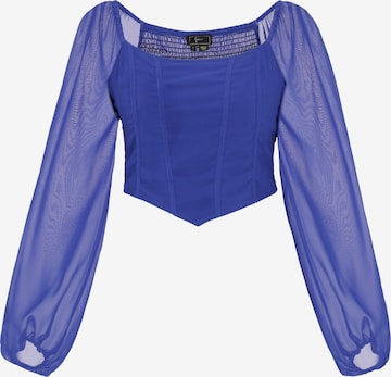 Chemisier faina en bleu : devant