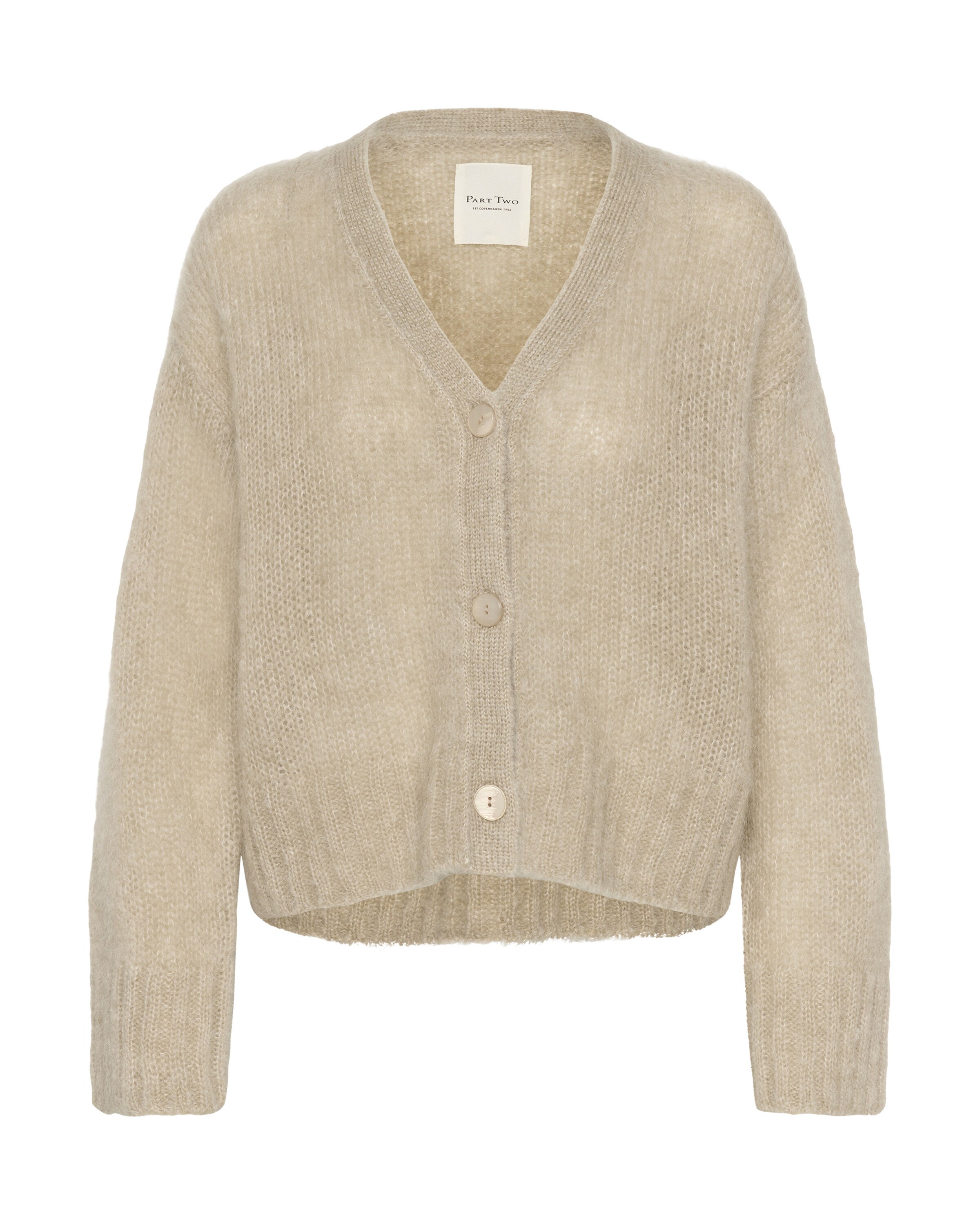 Part Two Gebreid vest 'ZendayaPW' in Beige: voorkant