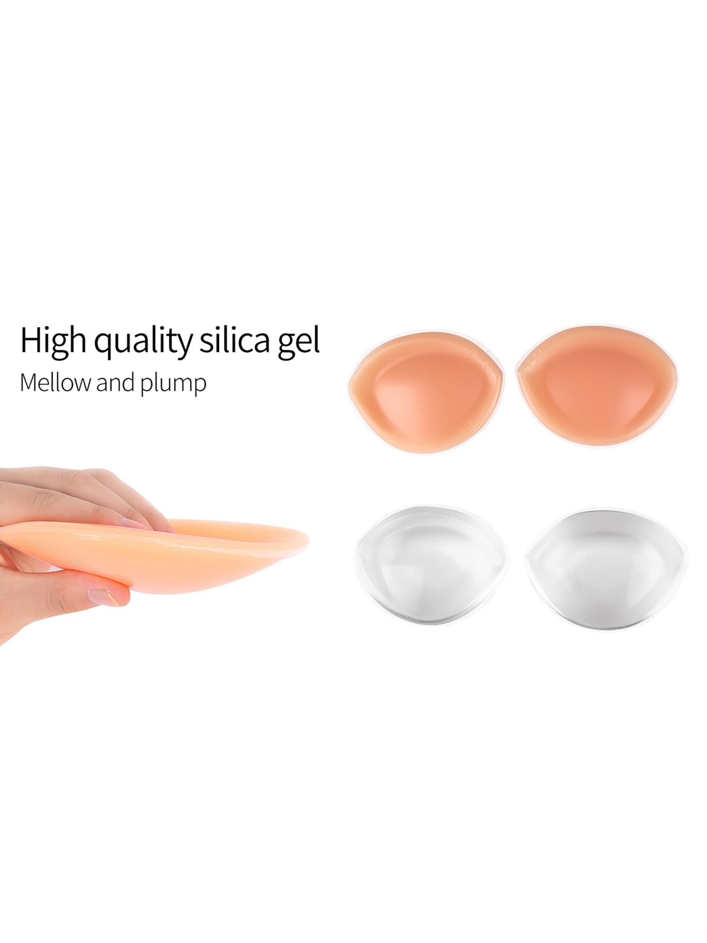 UNIQ Beauty Bra accessory 'Silicone Bra Inserts – Transparent Gel Push-Up Pads (1 Pair, 145g)' in Beige