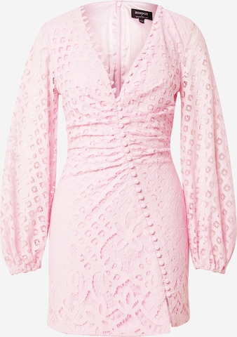 Robe Bardot en rose : devant