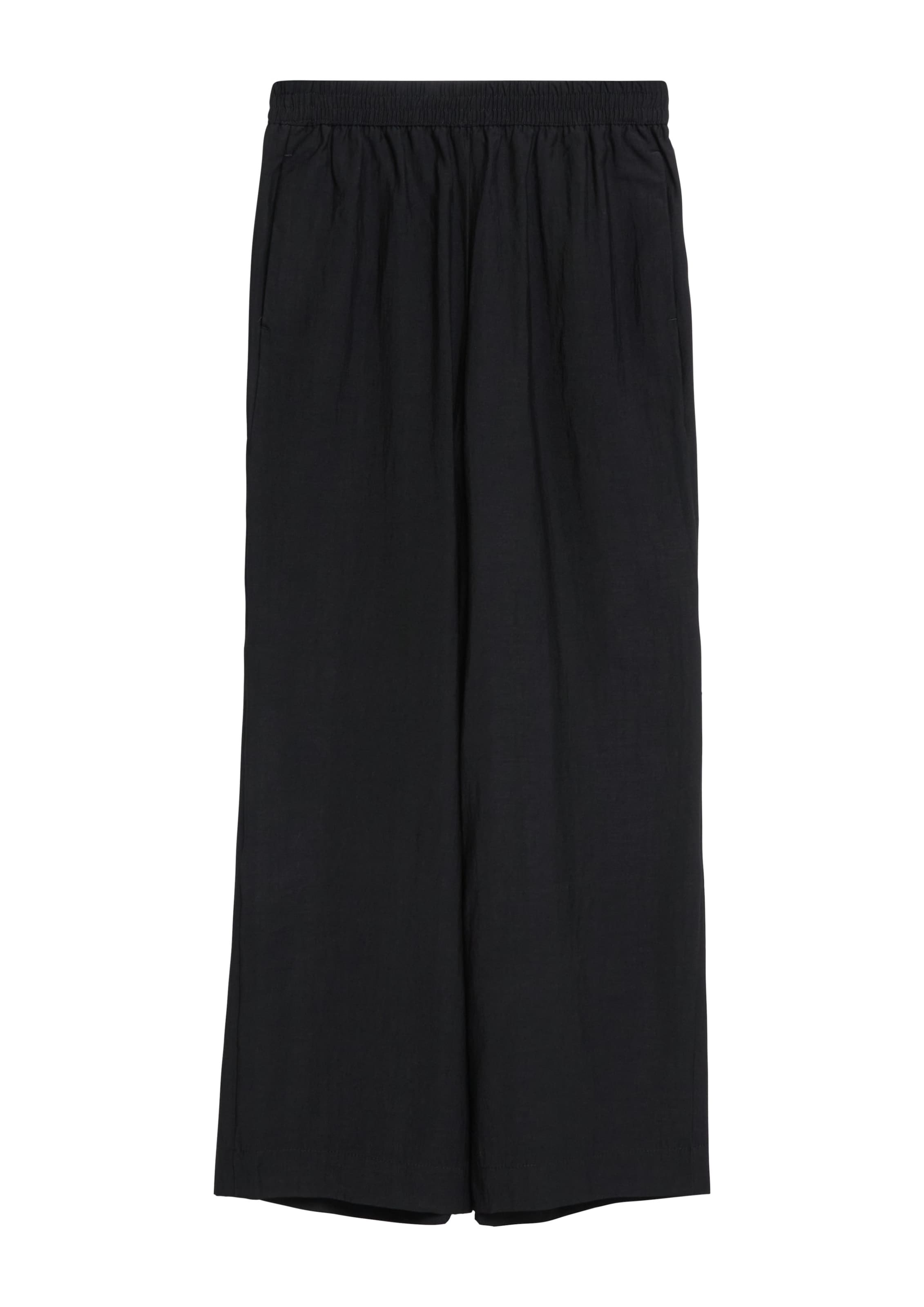 s.Oliver Wide Leg Hose in Schwarz: Vorderseite