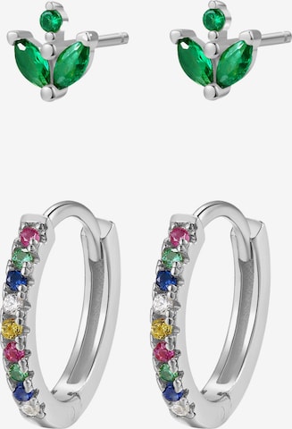 Boucles d'oreilles 'Rainbow' Hey Happiness en argent : devant