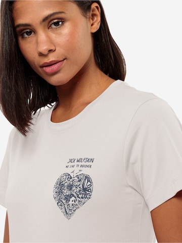 T-shirt fonctionnel 'DISCOVER HEART' JACK WOLFSKIN en beige