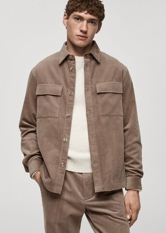 MANGO MAN Comfort Fit Hemd 'Pietro' in Grau: Vorderseite