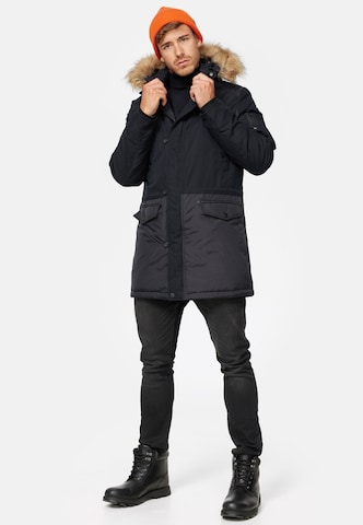 INDICODE JEANS Winter Parka 'Jarl' in Black