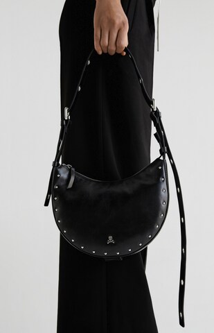 Scalpers Schultertasche 'Eylets Moon' in Schwarz